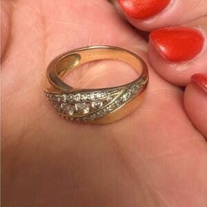 Gold Ring with Diamonds Women's Ring in Size 5.75